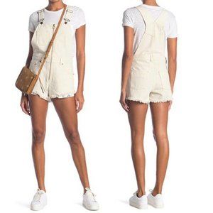Free People Sunkissed Denim Short Overalls Size 0